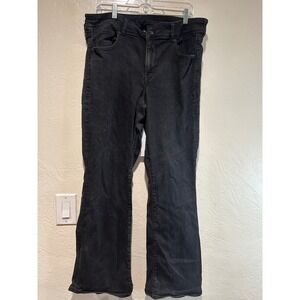 American Eagle Next Level Stretch Flare Jeans Black Size 18 Regular